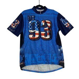 Primal Wear Declaration of Independence Blue Short Sleeve Cycling Jersey Mens XL